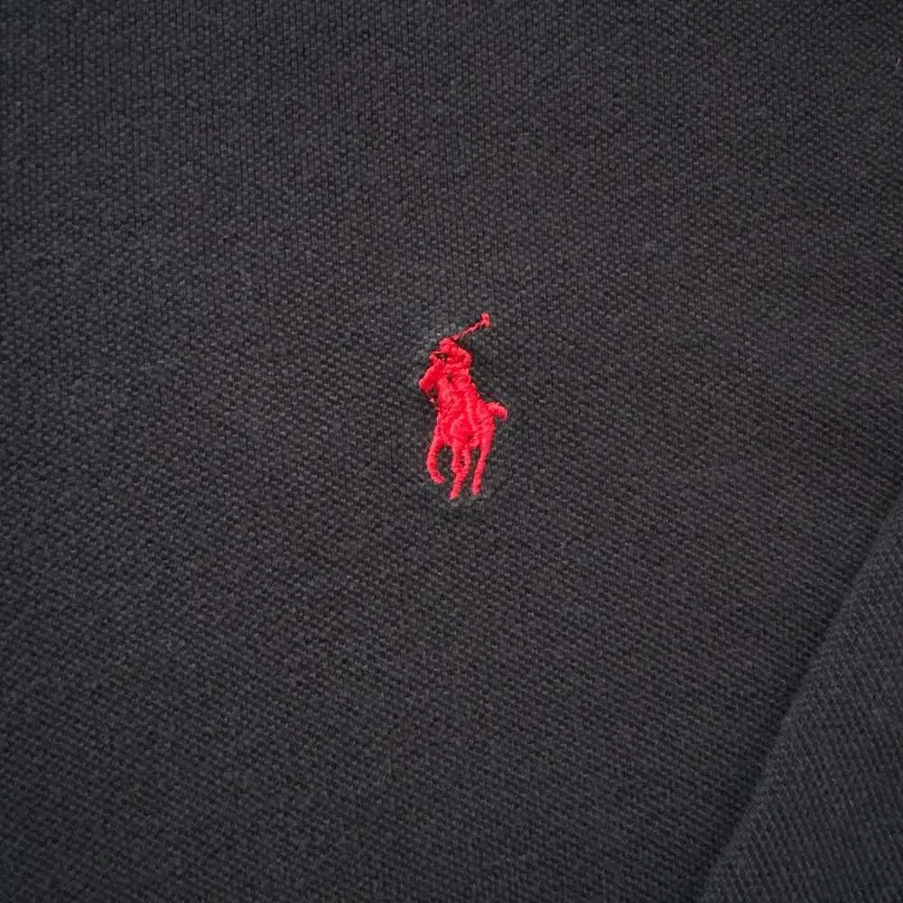 Polo Ralph Lauren Long Sleeve Mesh Polo Shirt Black Red Pony Logo Men’s Large